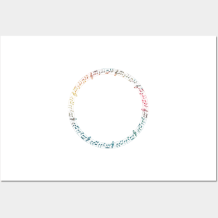 Rainbow music circle Posters and Art